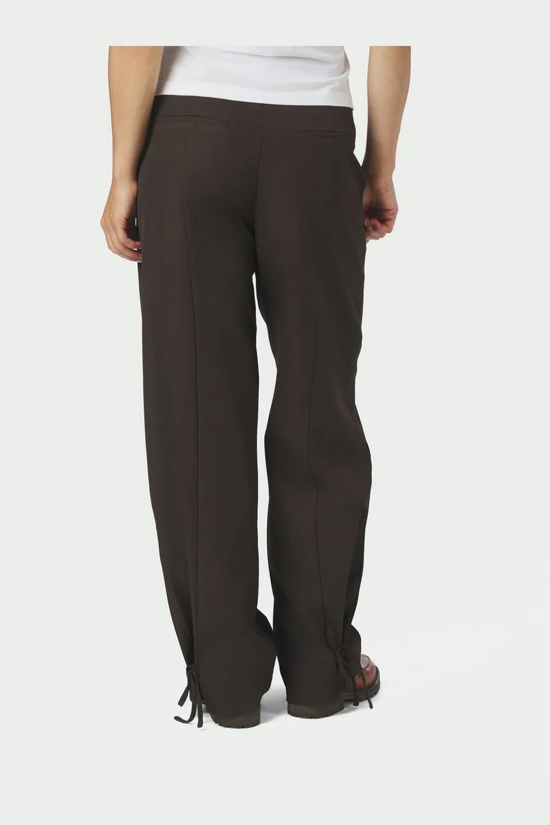 Neo Noir - Isotta Structure Tie Pants 170430 - 676 - Dark Brown