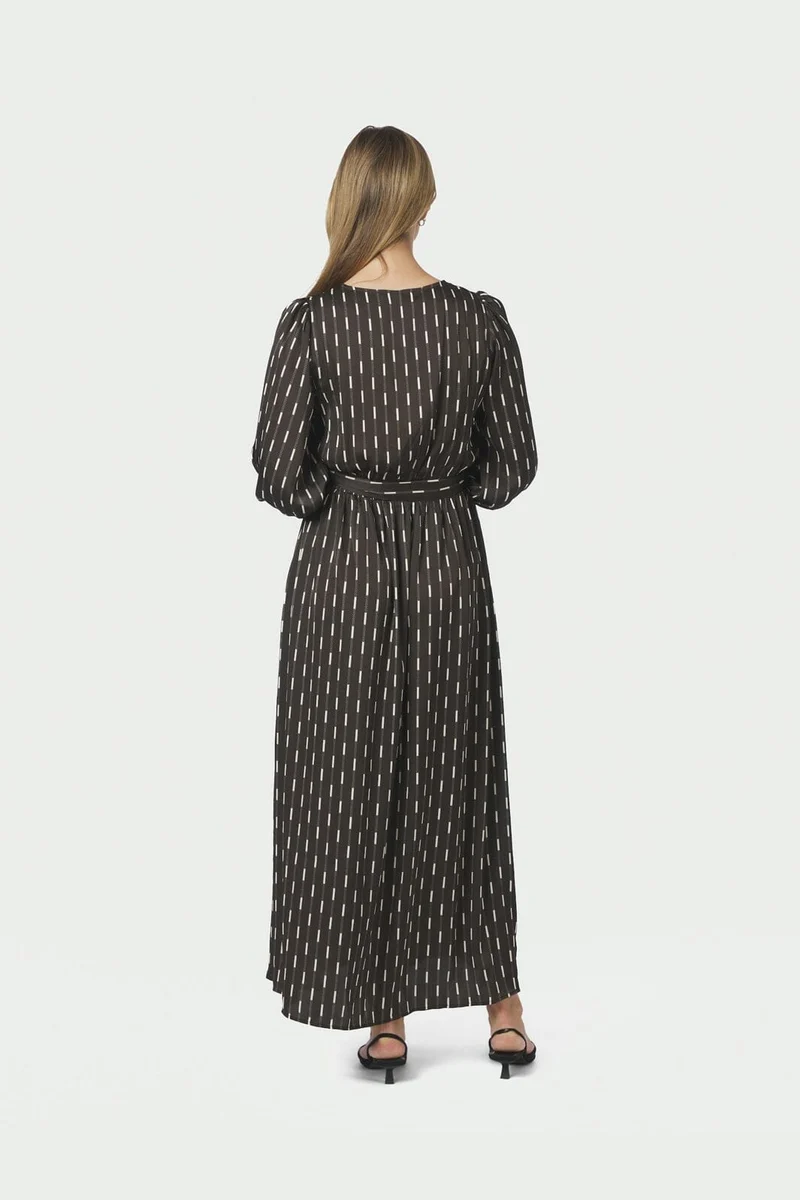 Neo Noir - Filene Print Dress 171004 - 676 - Dark Brown