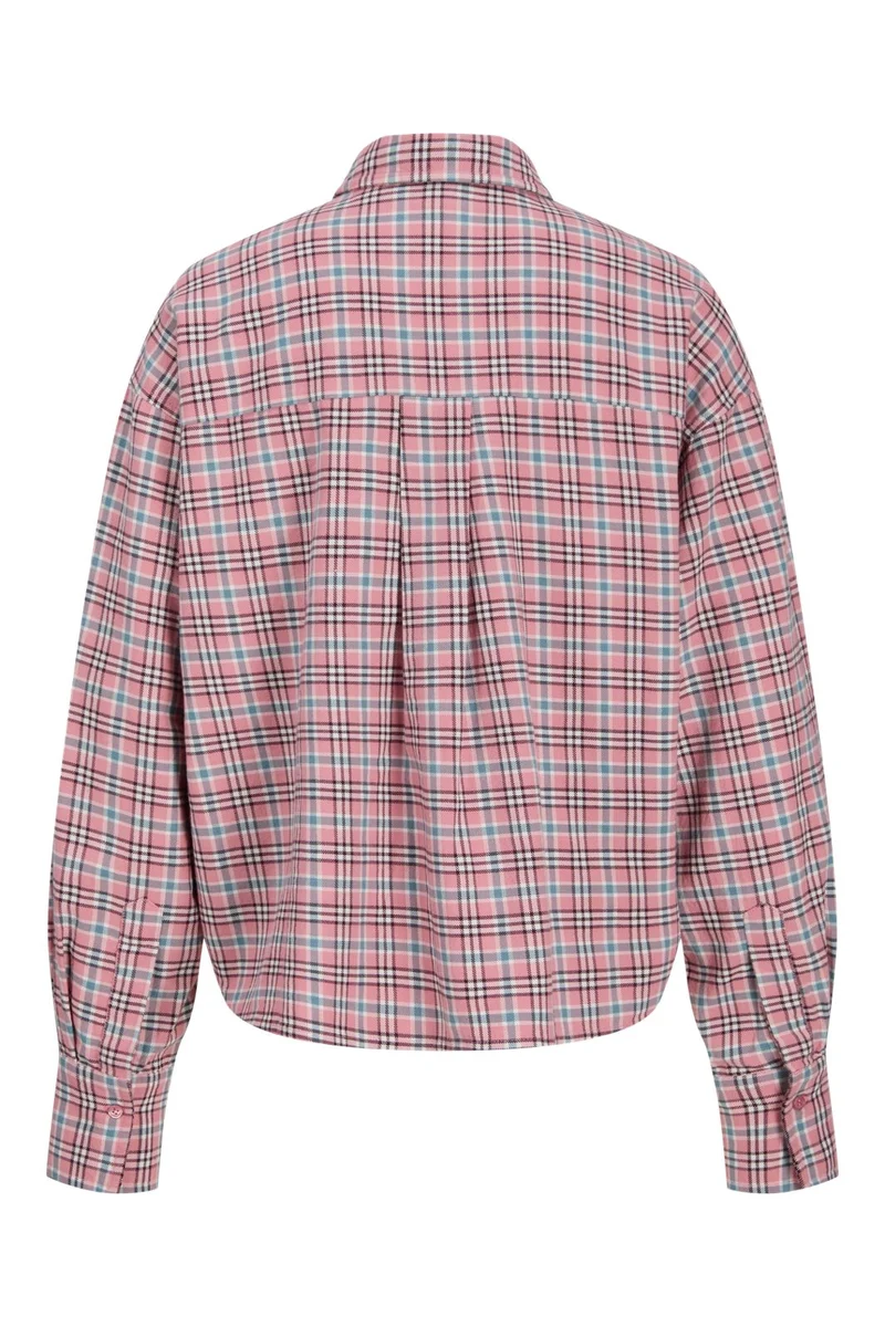 Jjxx - Jxjamie Check Flannel Ls Short Shirt - 5040719 Orchid Smoke Skyway