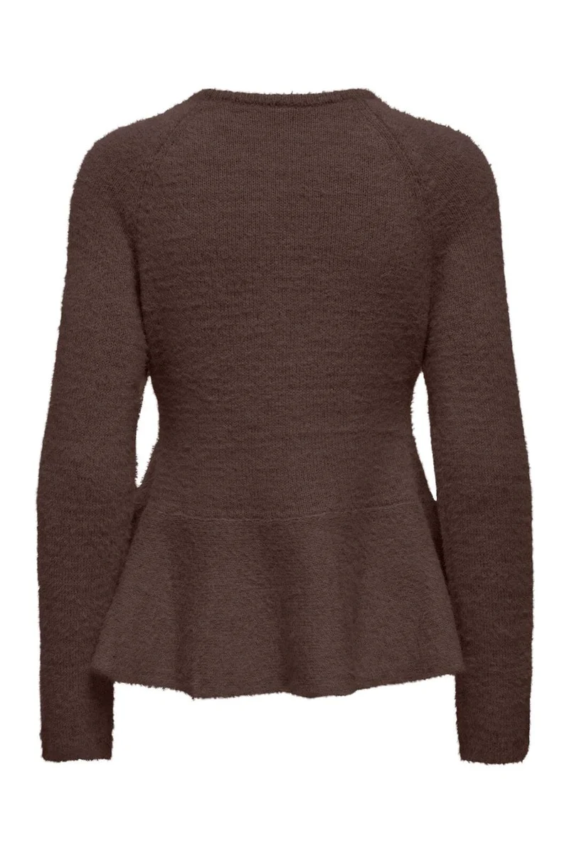 Only - Onlkerry Ls Peplum O-Neck Cc Knt - 5100811 Bracken