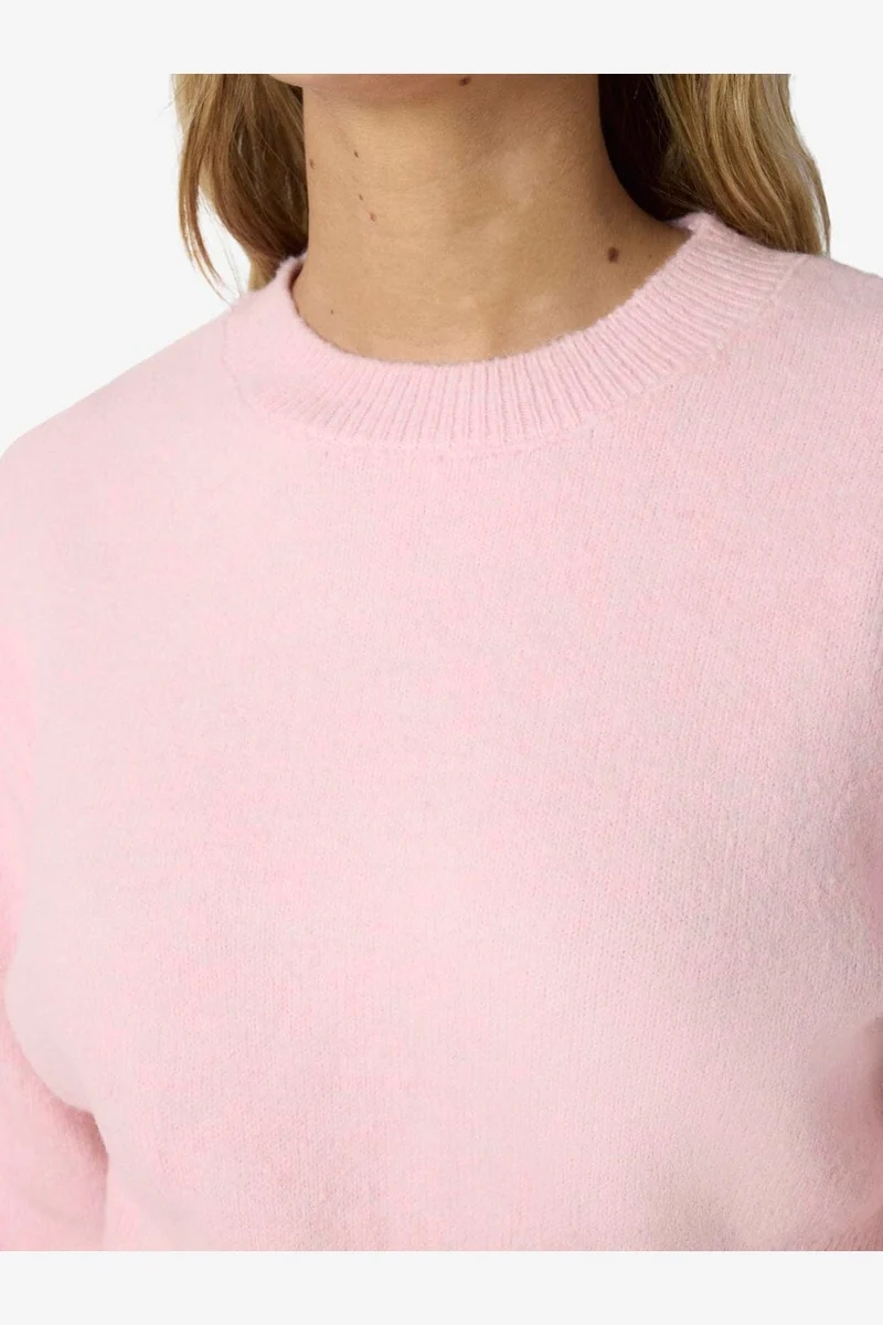 Noisy May - Nmsloan L/S O-Neck Knit - 5026364 Romance Rose