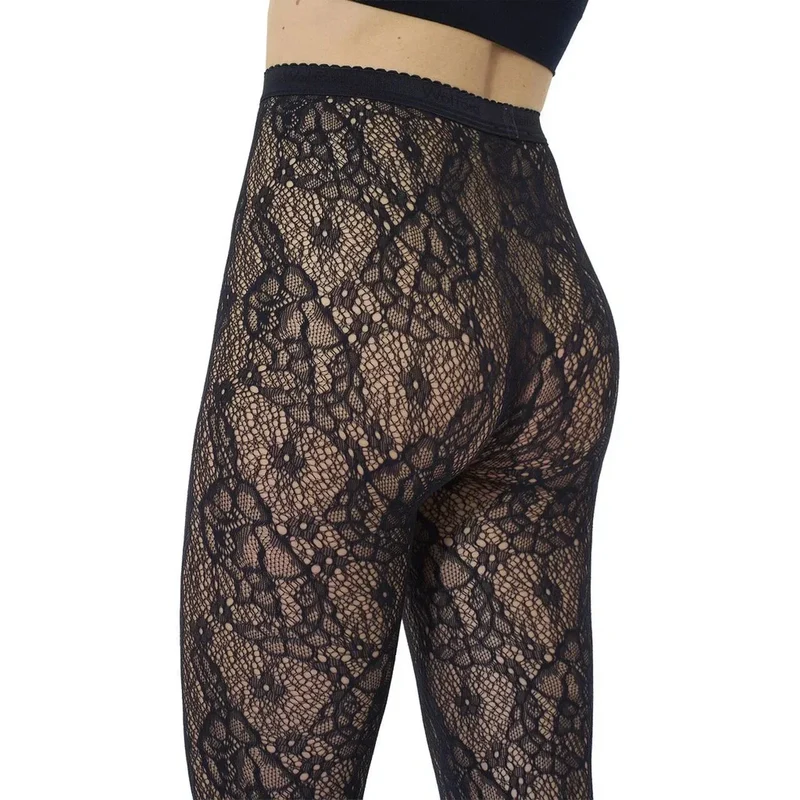 Wolford - Infinite Rose Net Tights 19478 - 7005 Black
