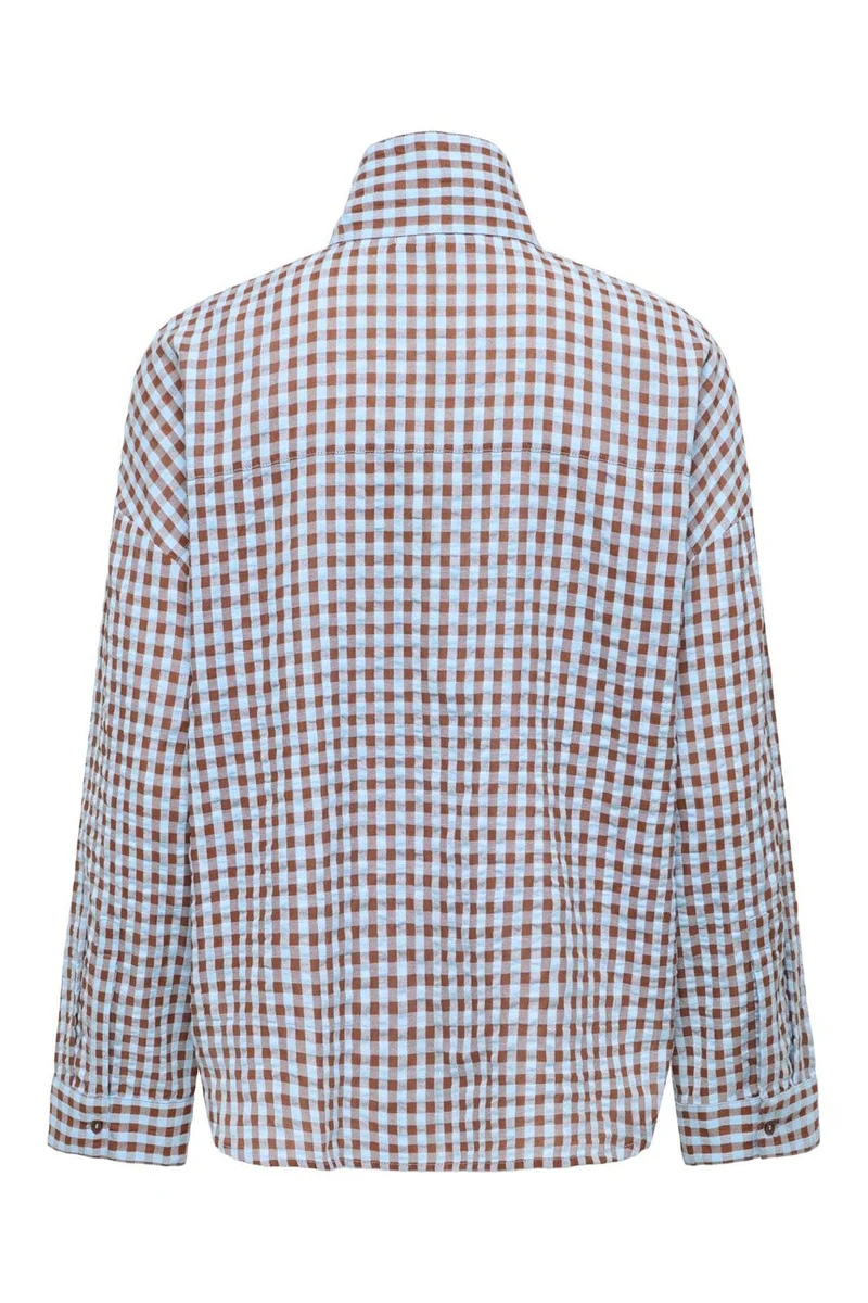 Only - Onlpriah Stanton Ls Assym. Shirt - 5195852 Cappuccino Clear Sky