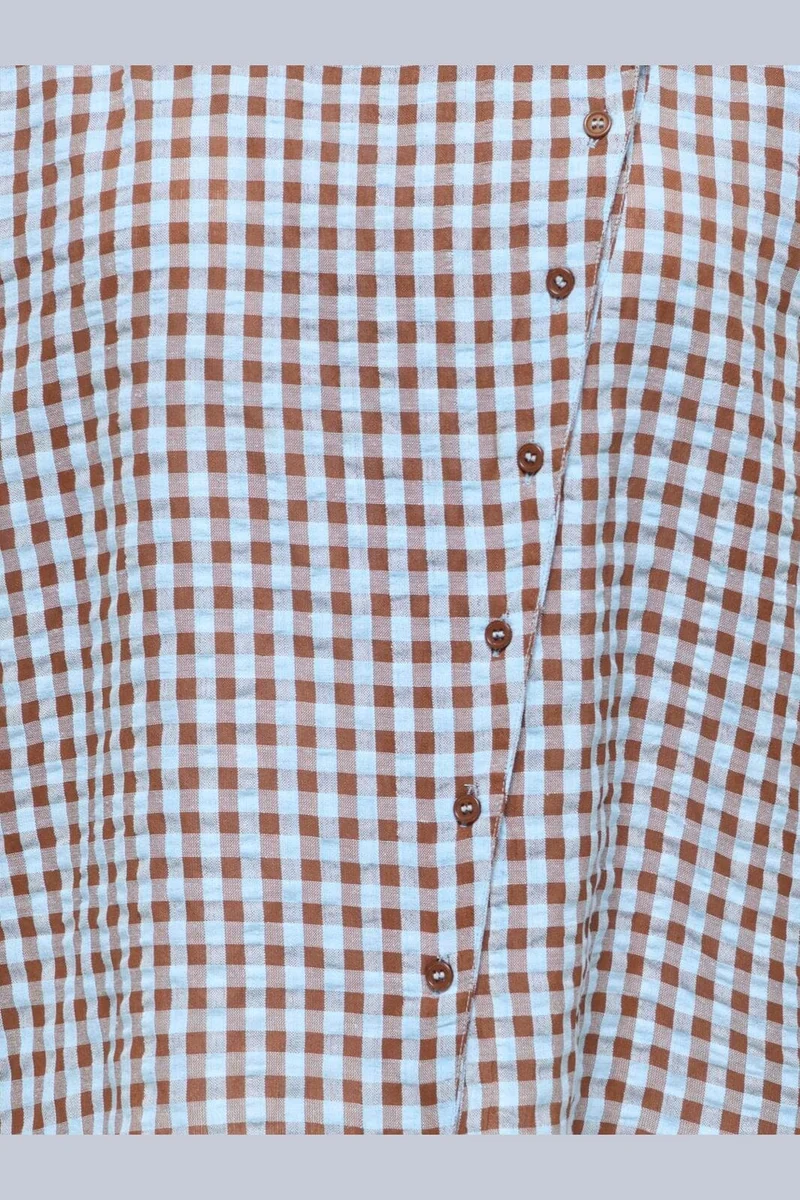 Only - Onlpriah Stanton Ls Assym. Shirt - 5195852 Cappuccino Clear Sky