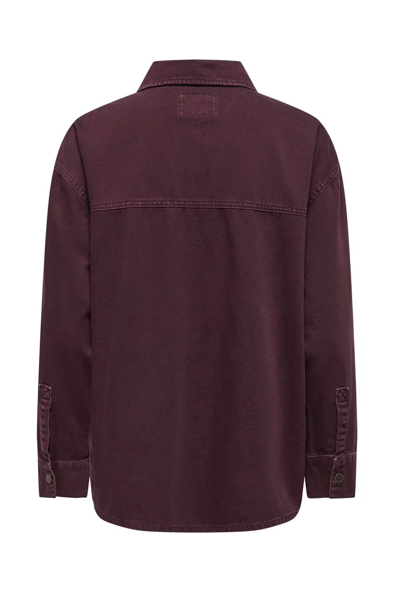 Only - Onlsilla L/S Shacket Cc - 5044817 Fudge