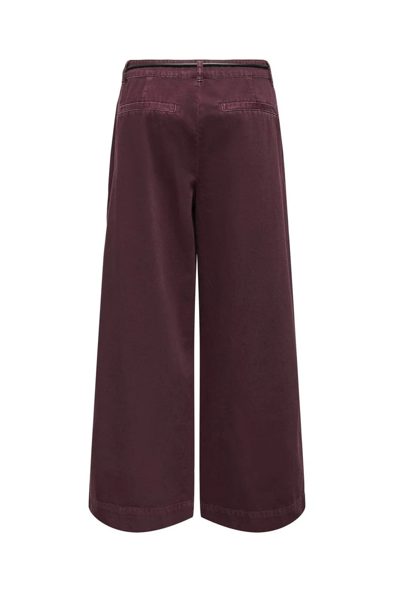 Only - Onlsilla Lw Belt Baggy Wide Pant Cc - 5044821 Fudge