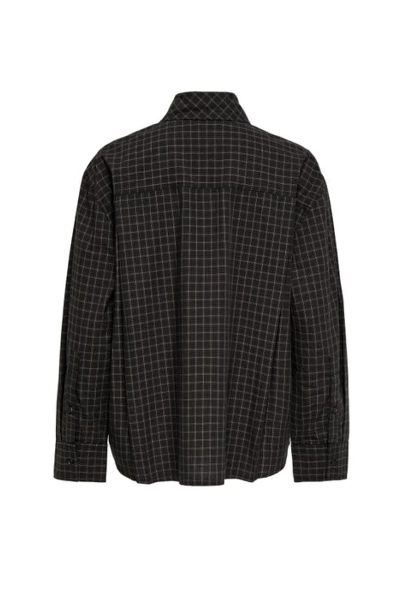 Only - Onlmaya Check Bow Shirt - 5195883 Black Grey