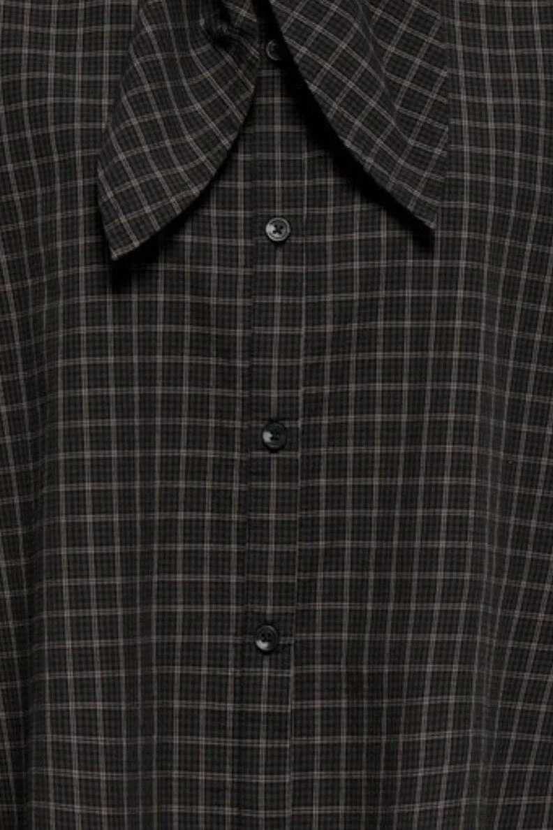 Only - Onlmaya Check Bow Shirt - 5195883 Black Grey