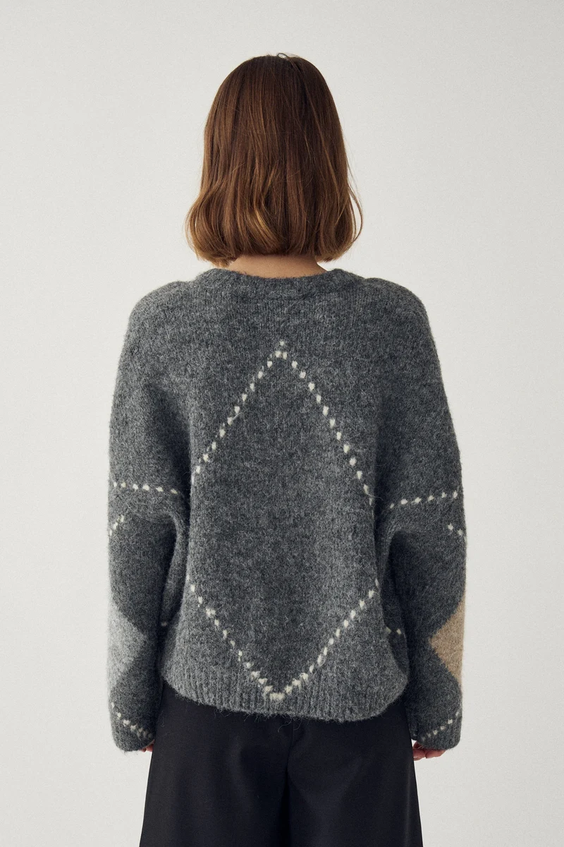 Noella - Lai Knit 14670001 - 507 - Grey Mix