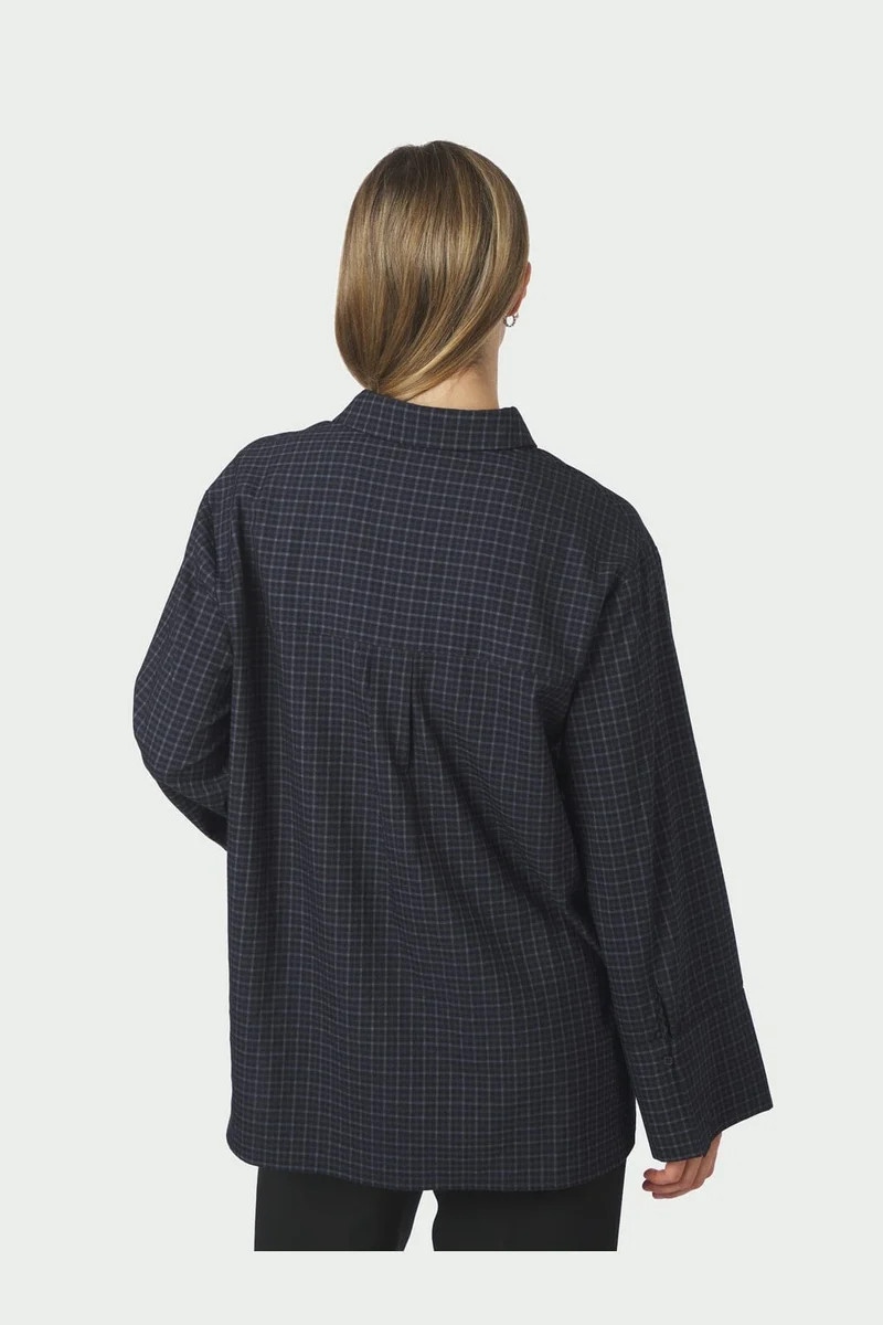 Neo Noir - Dita Check Shirt 170763 - 534 - Dark Blue