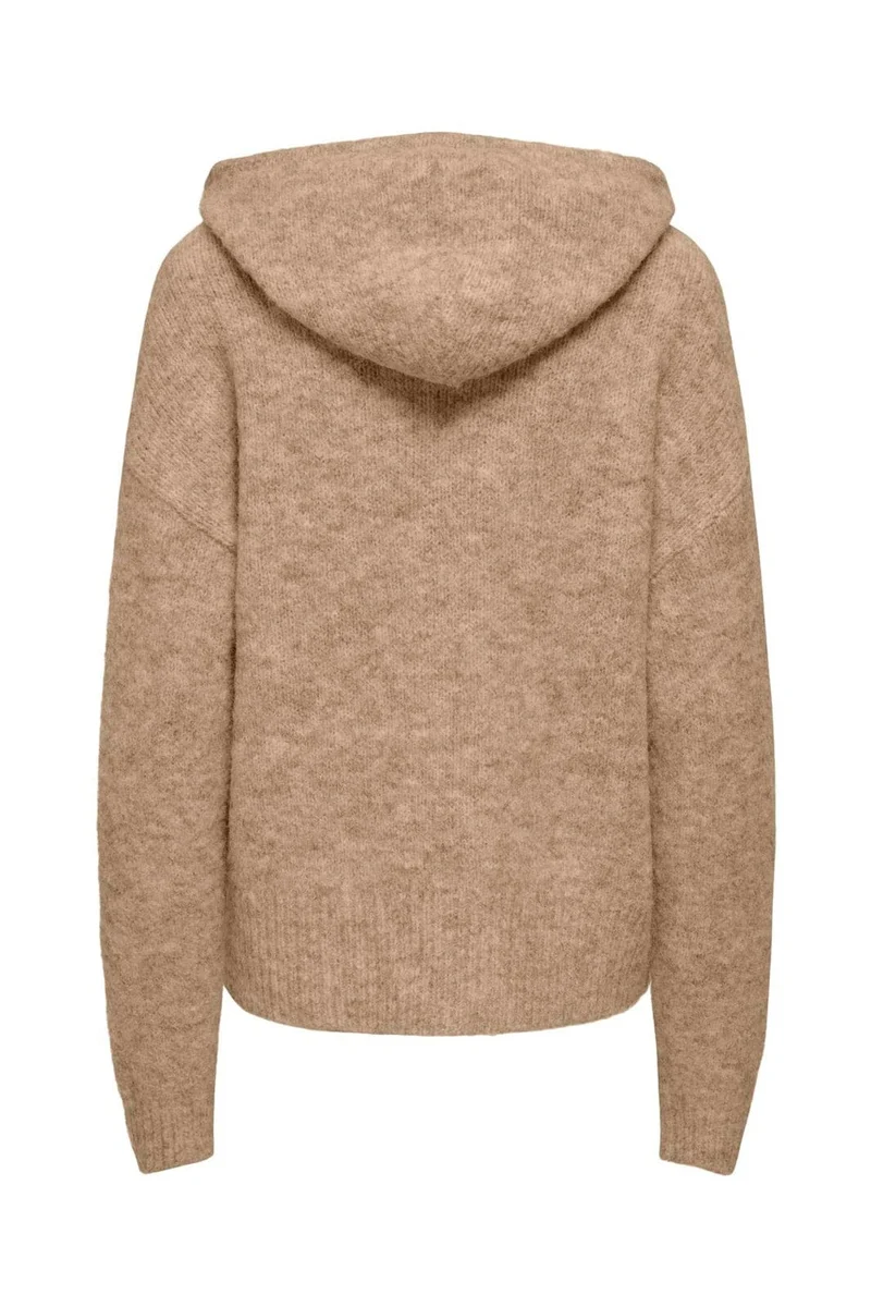 Only - Onlnellie Ls Hoodie Cc Knt - 5100926 Cornstalk Melange
