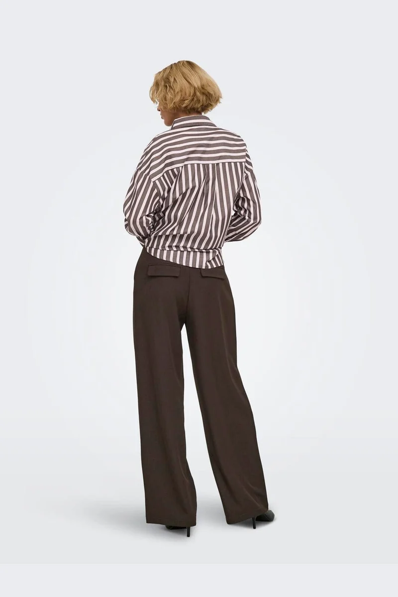 Only - Onlmiles Pleat Wide Pant Tlr - 5177007 Coffee Bean