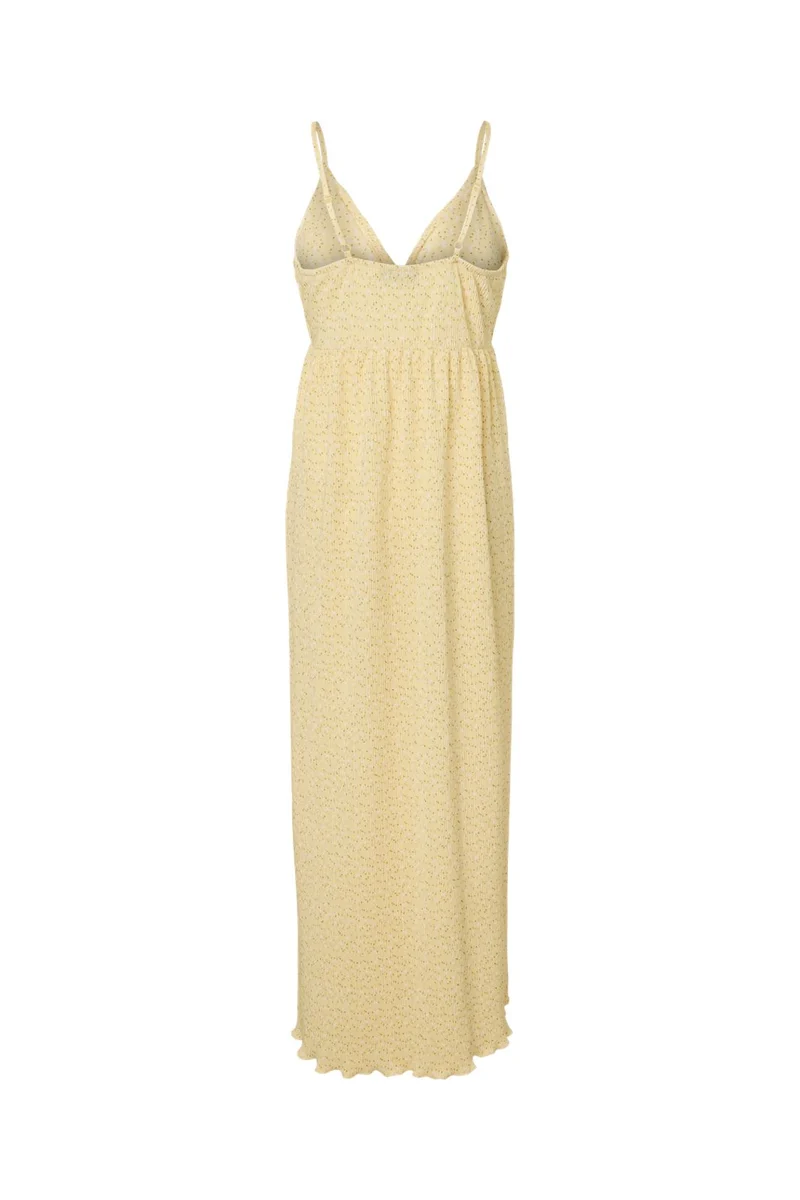 Pieces - Pcflora Sl Strap Dress Msa - 4963662 French Vanilla Small White Flowers