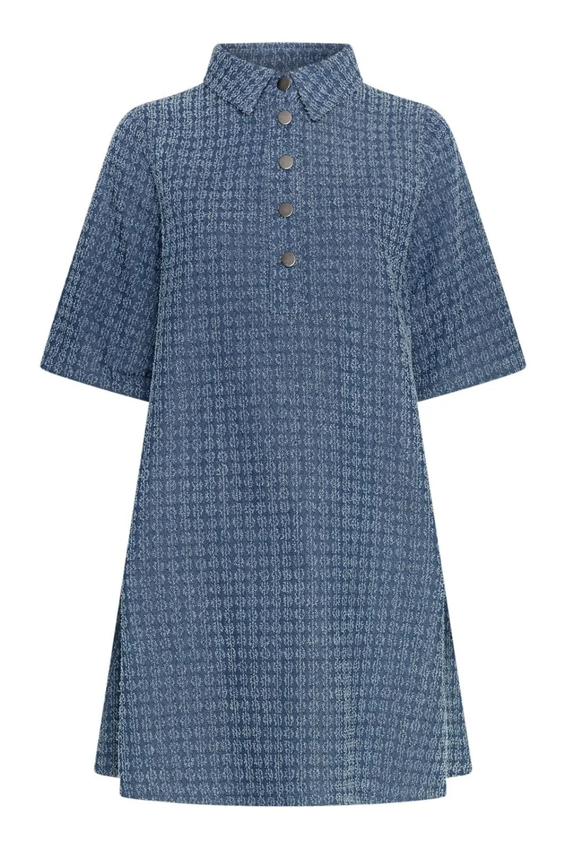 MSCH Copenhagen - Mschibo 2/4 Dress 19576 - Mid Blue Wash