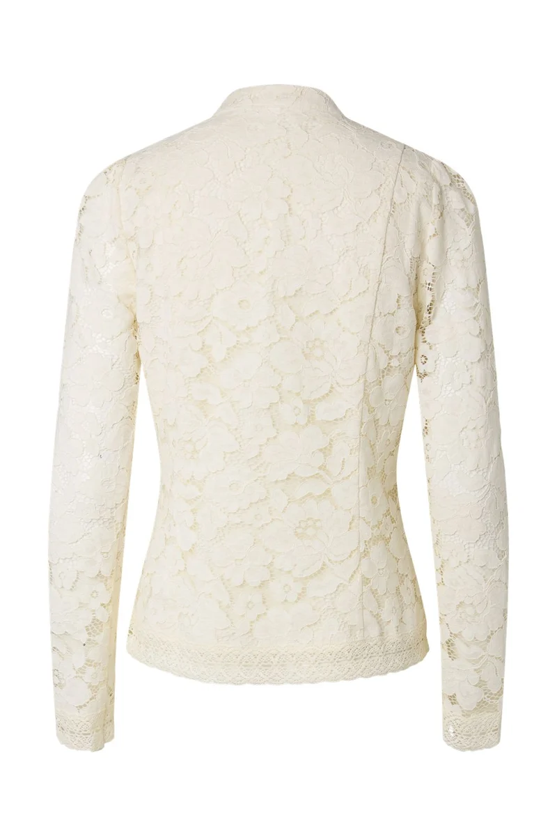 Yas - Yaspolina Ls Lace Shirt Story - 5203010 Pristine