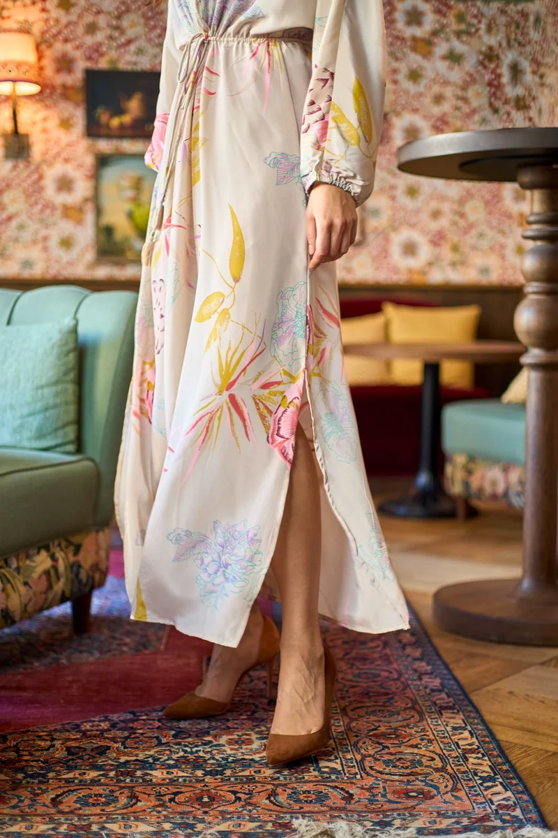 Black Colour - Bcluna V-Neck Dress L/S 39240 - Poppy Rose