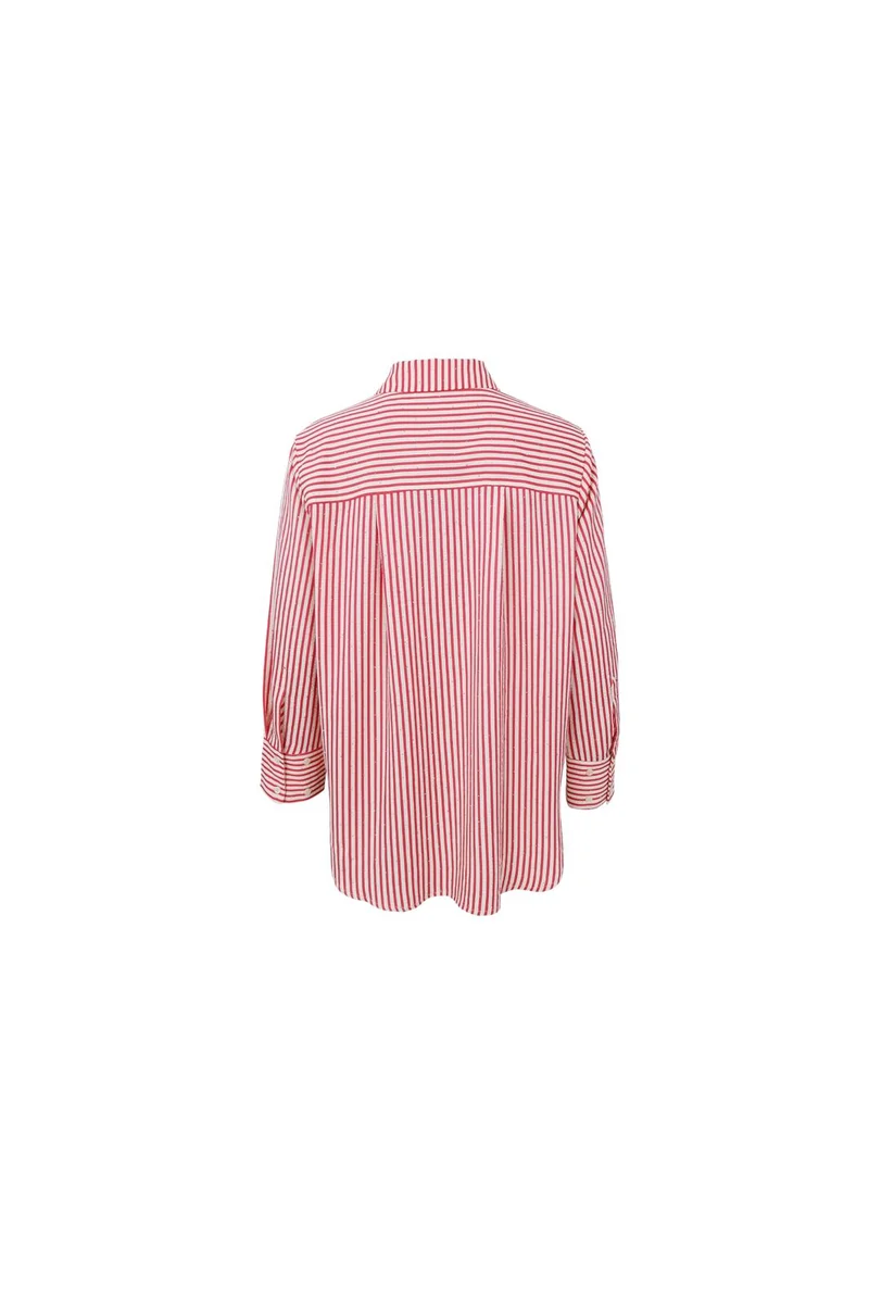 Black Colour - Bcstarry Strass Shirt 41074 - Red