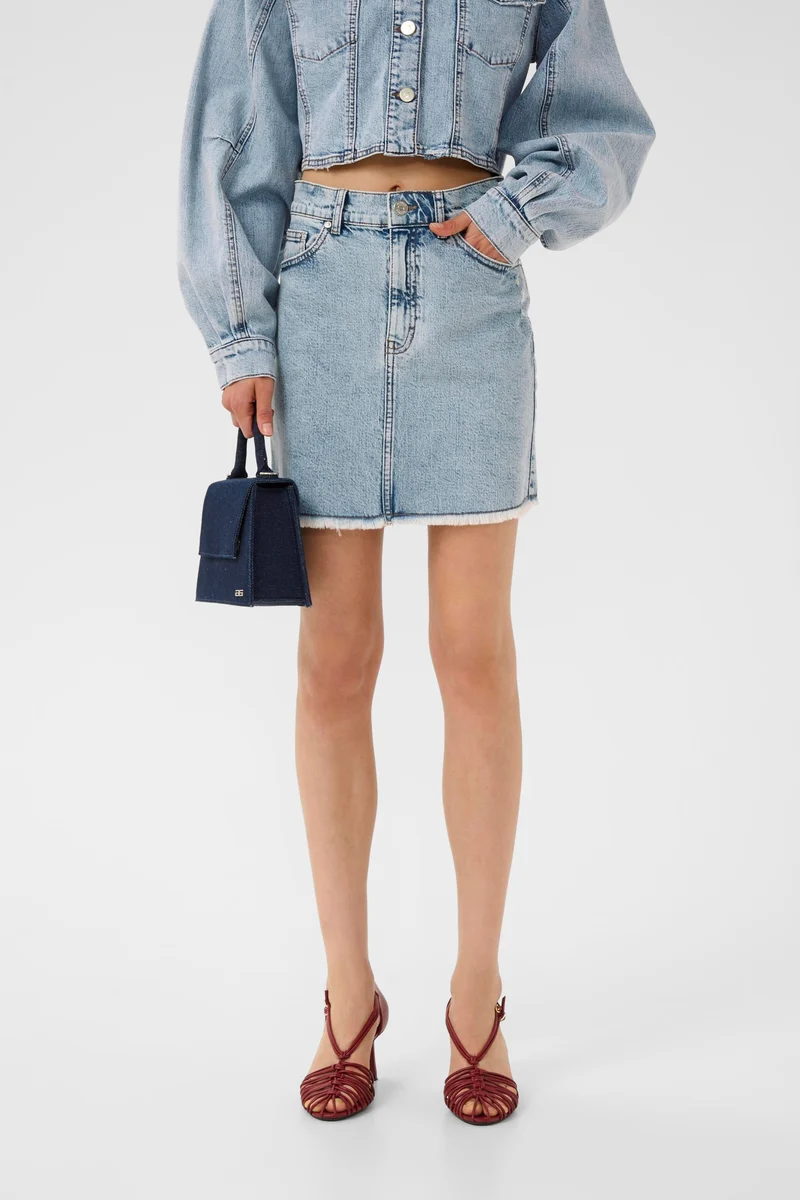 Gestuz - Gzdea Mini Skirt 10910384 - 107868 - Light Blue Denim