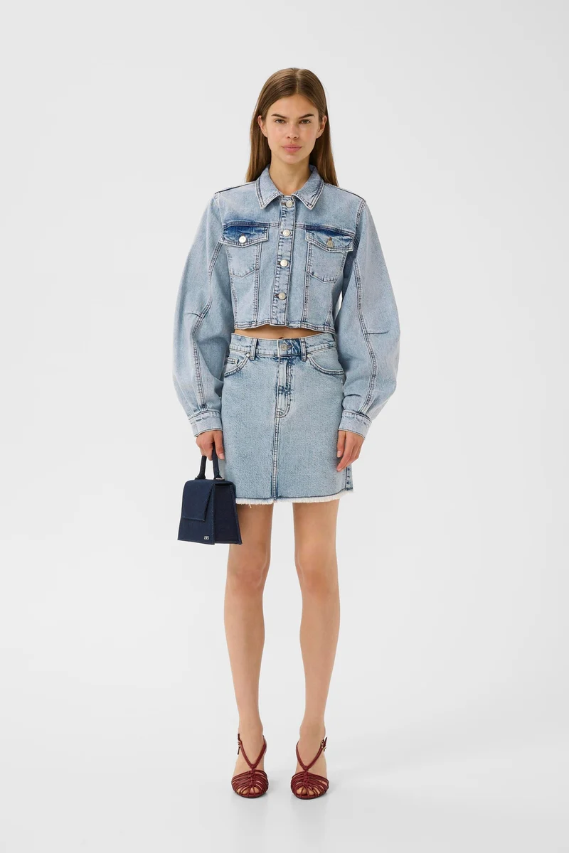 Gestuz - Gzdea Mini Skirt 10910384 - 107868 - Light Blue Denim