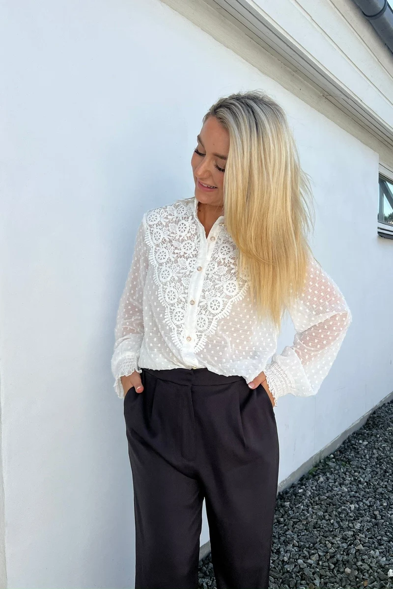 Dear Molly - Leah Lace Shirt 137099B - White