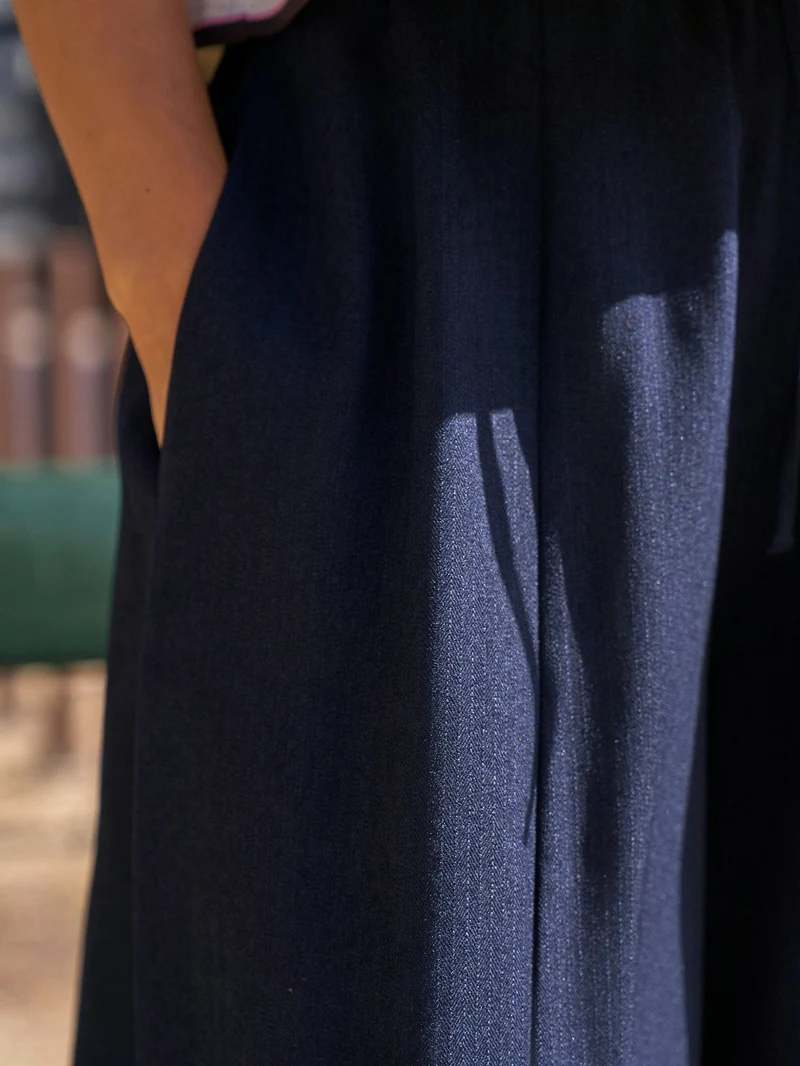 Neo Noir - Eveline Pinstripe Pants 169650 - 141 - Navy