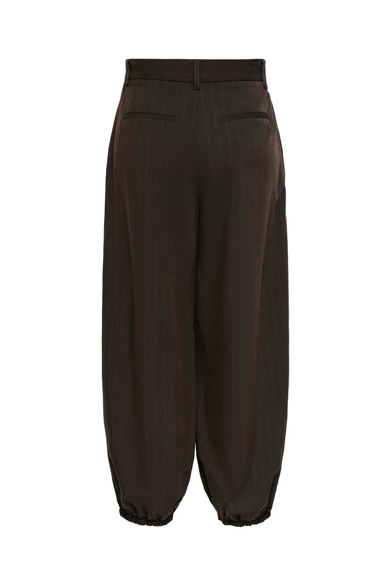 Only - Onlrumba-Alden Pinst Balloon Pant Tlr - 5117323 Mole Pumice Stone Pinstripes