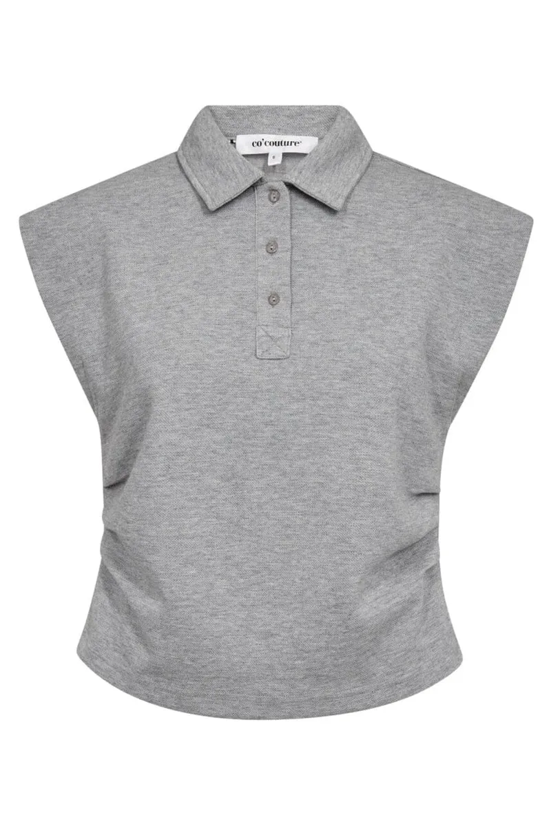 Co´Couture - Sidacc Polo Top 43027 - 57 - Grey Melange