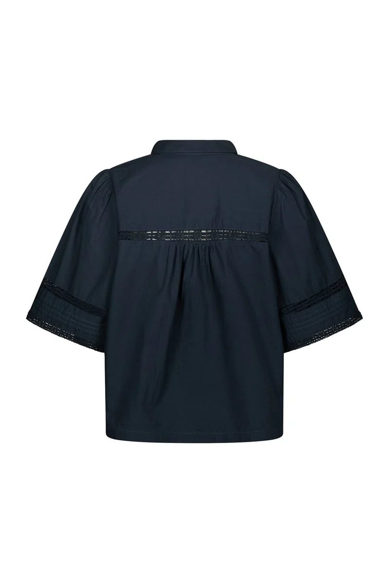 Neo Noir - Lotte C Poplin Shirt 169838 - 141 - Navy
