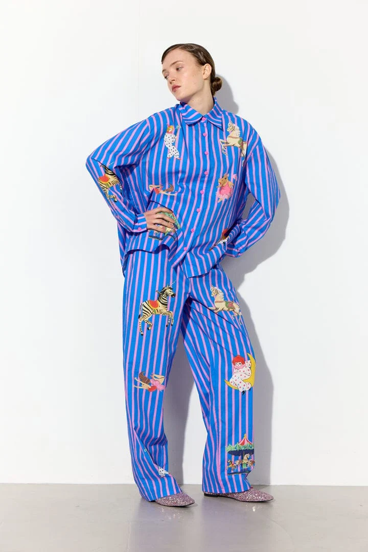 Hunkøn - Cosmia Trousers 26531 - Blue Showstopper Art Print
