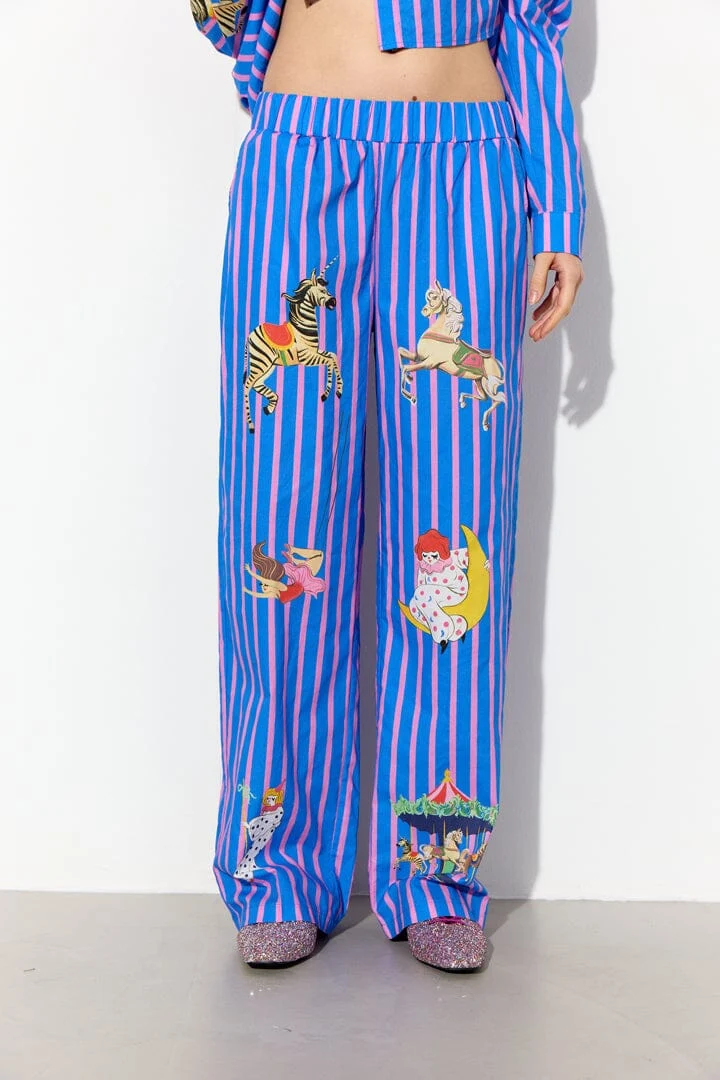 Hunkøn - Cosmia Trousers 26531 - Blue Showstopper Art Print
