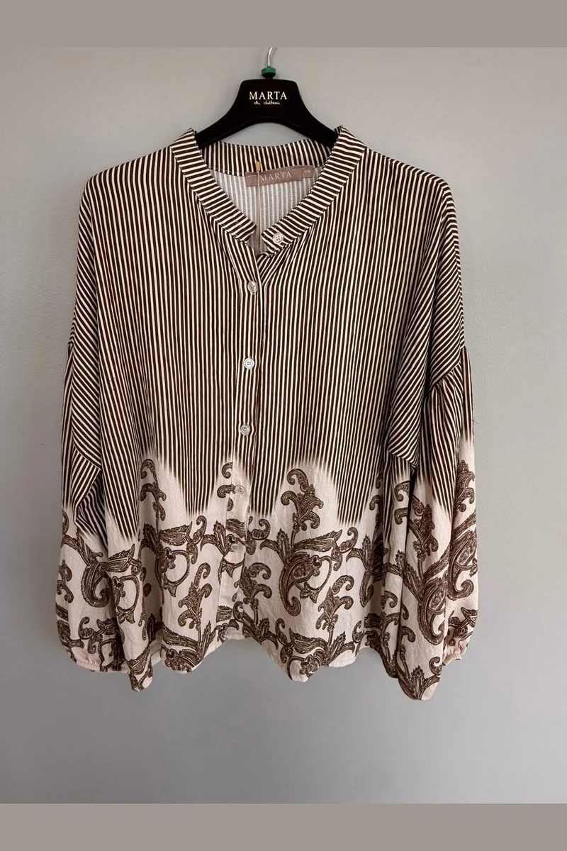 Marta Du Chateau - Mdcsequoia Shirt 8597 - Marrone4602tpe