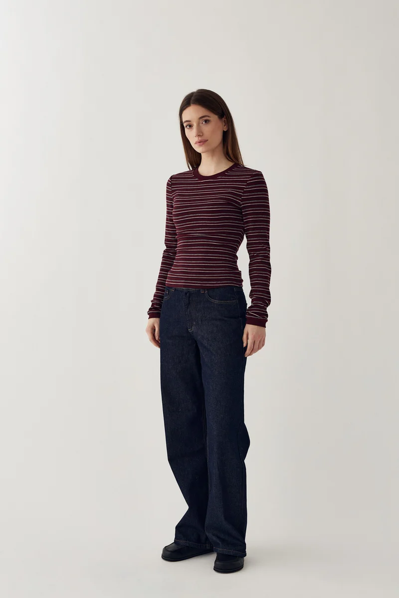 Noella - N-Mykel Ls Top 16540002 - 1511 - Dizzy Burgundy Stripe
