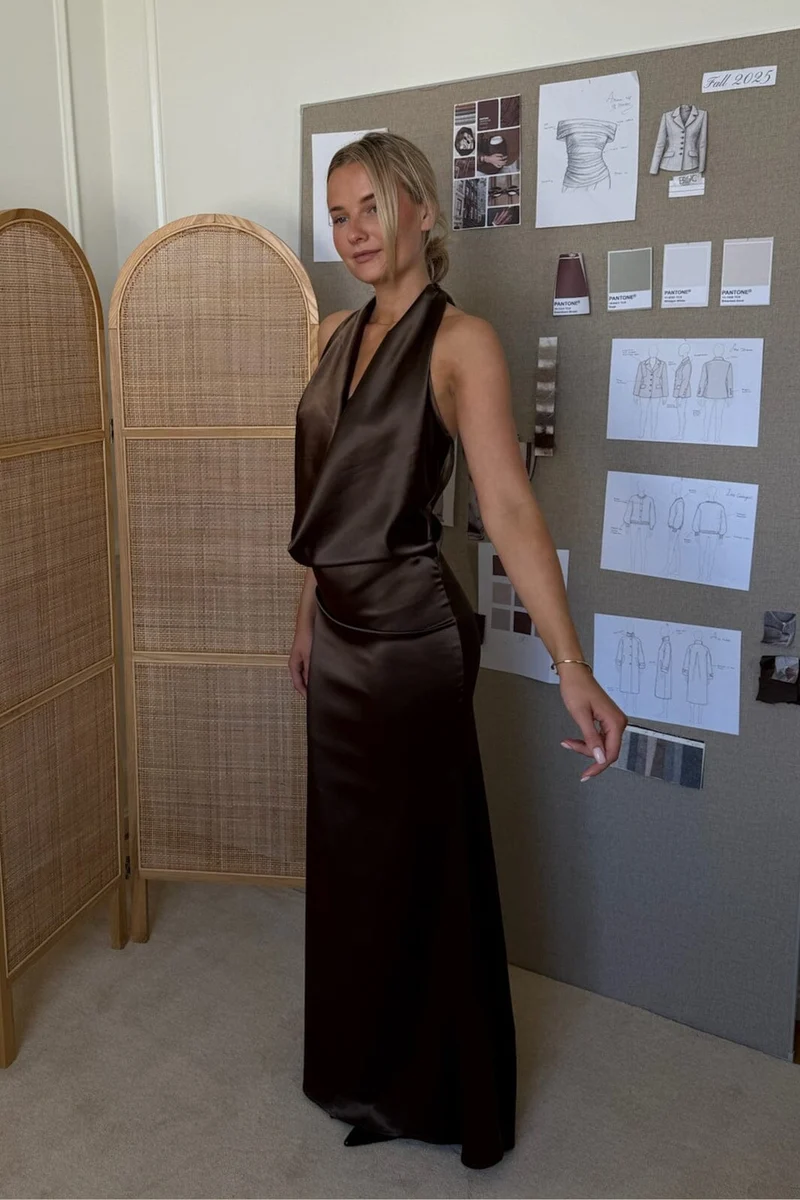 BYIC - Evelynic Maxi Dress A2577 - Dark Brown