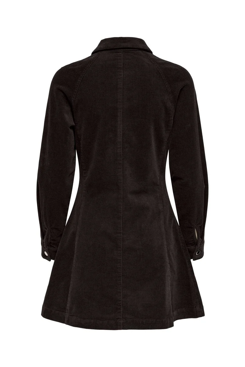 Only - Onlzeva L/S Short Cord Dress Cc - 5101106 Chocolate Torte