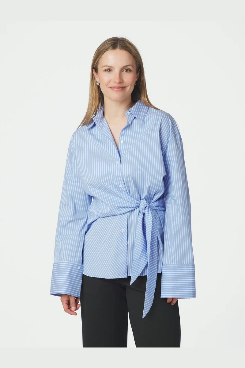 Neo Noir - Helisa Stripe Shirt 169821 - 145 - Light Blue