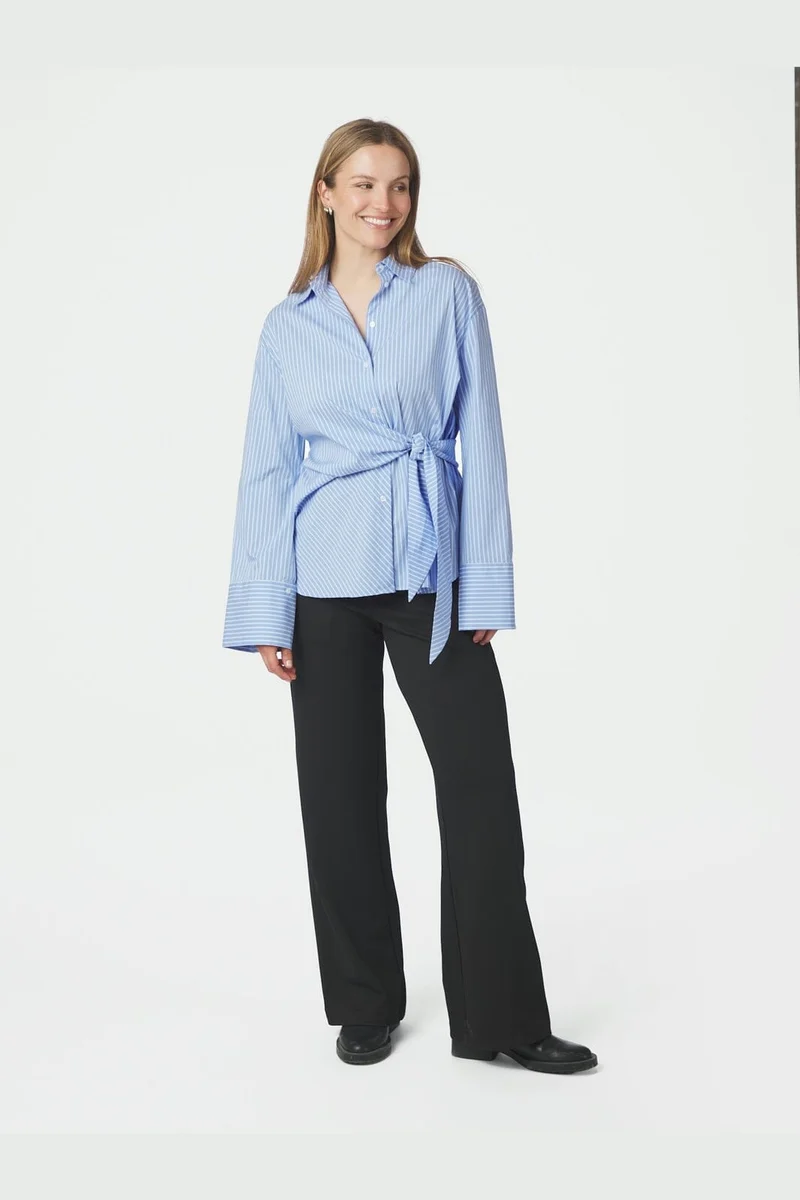 Neo Noir - Helisa Stripe Shirt 169821 - 145 - Light Blue