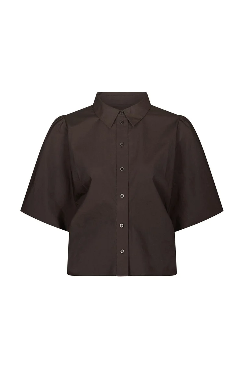 Neo Noir - Ismara Solid Shirt 169795 - 676 - Dark Brown