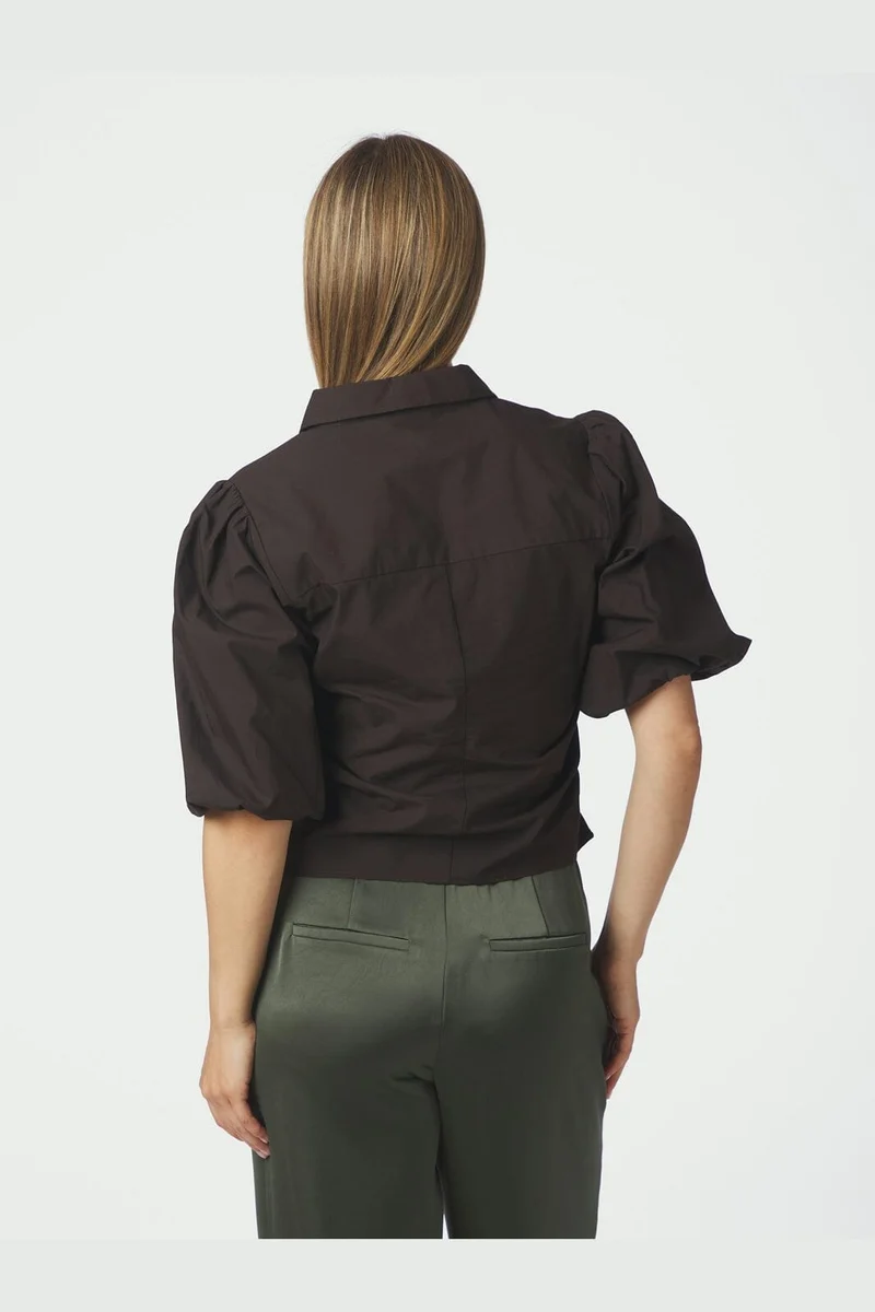 Neo Noir - Ismara Solid Shirt 169795 - 676 - Dark Brown