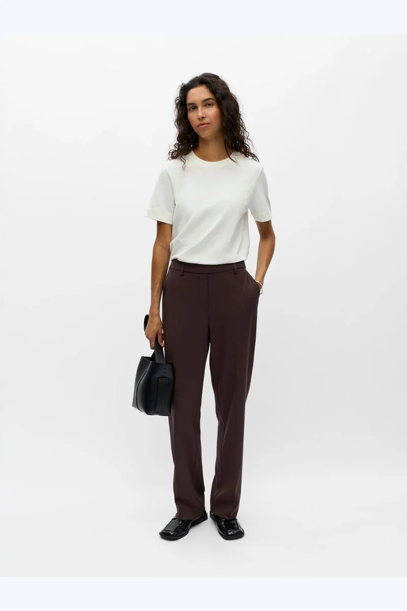 Object - Objlisa Straight Pant - 4955012 Seal Brown