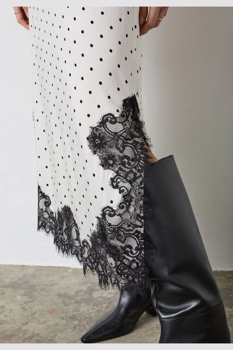 Co´Couture - Amelicc Dot Lace Skirt 44039 - 11 - Off White