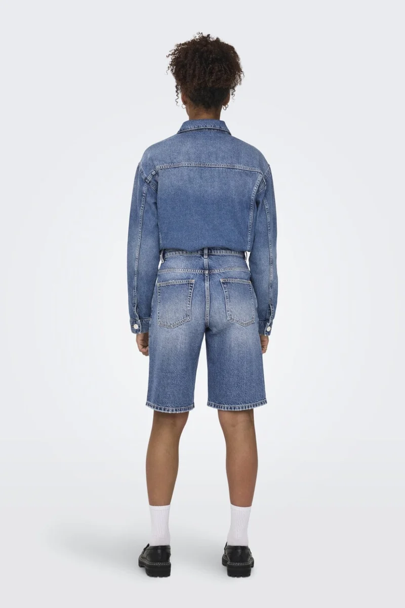 Only - Onlmate Reg Baggy Long Shorts - 4674440 Medium Blue Denim