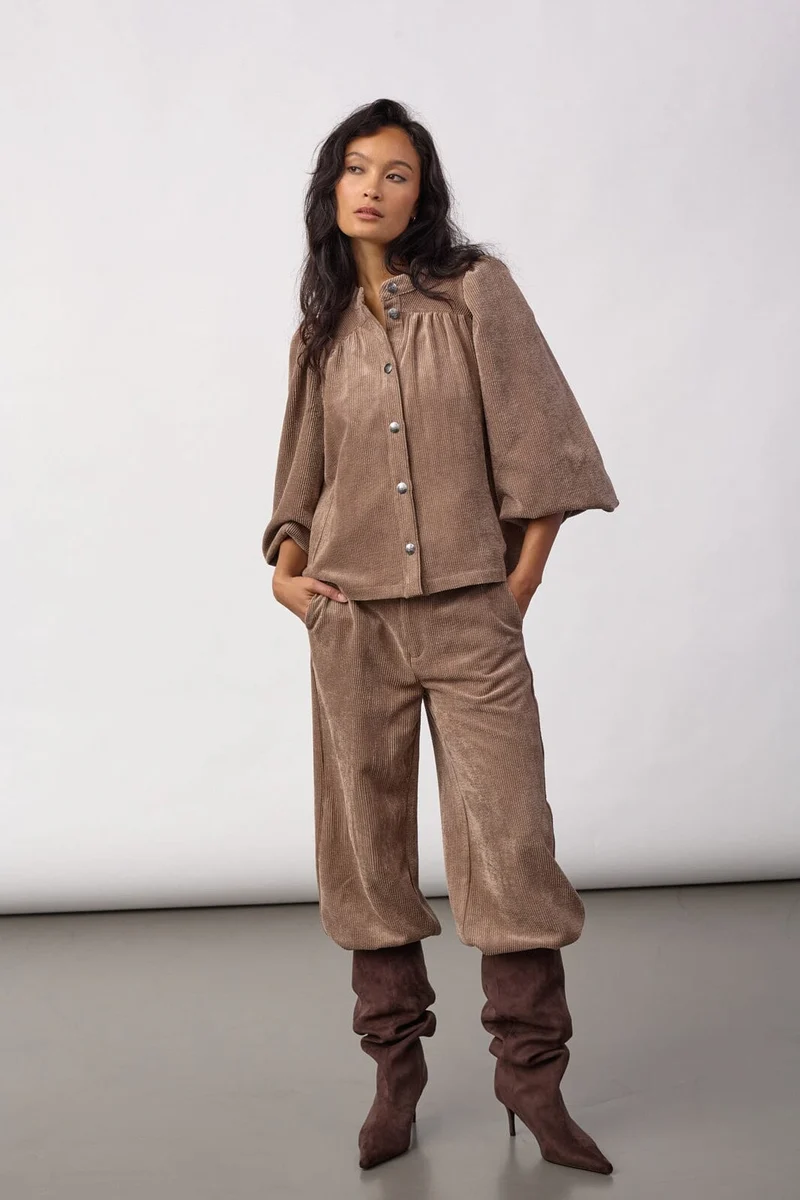 Co´Couture - Daisycc Cord Shirt 500586 - 20009 - Walnut