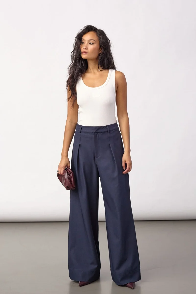 Co´Couture - Lunacc Pleat Pant 500391 - 40007 - Navy