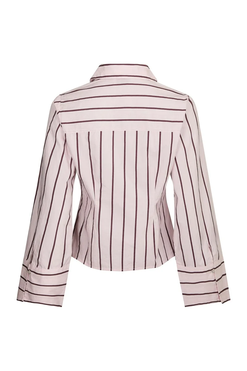 Neo Noir - Rosa Wide Stripe Shirt 169704 - 754 - Light Pink