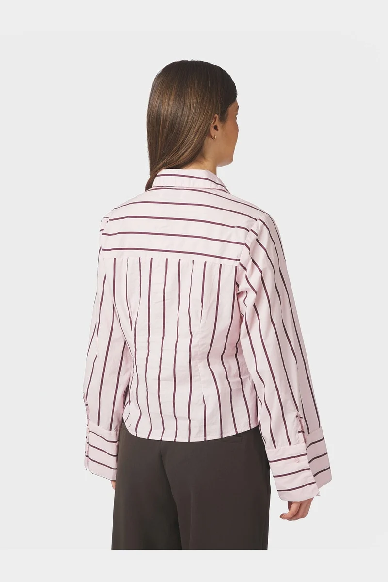 Neo Noir - Rosa Wide Stripe Shirt 169704 - 754 - Light Pink