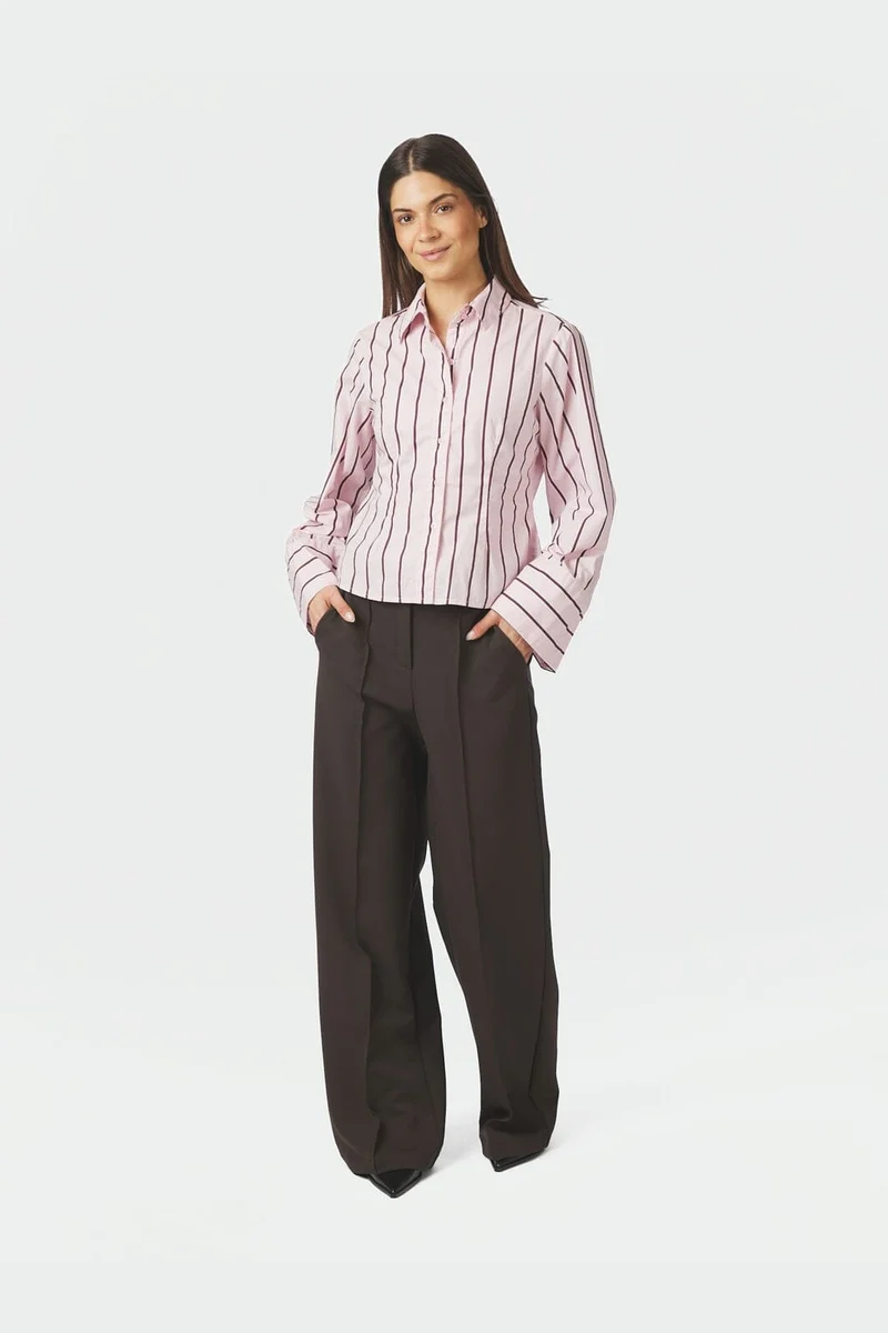 Neo Noir - Rosa Wide Stripe Shirt 169704 - 754 - Light Pink