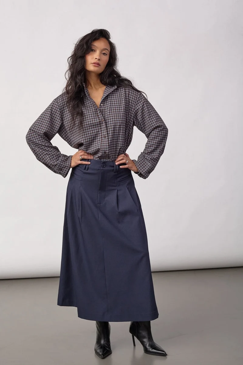 Co´Couture - Lunacc New Pocket Pleat Skirt 500389 - 40007 - Navy