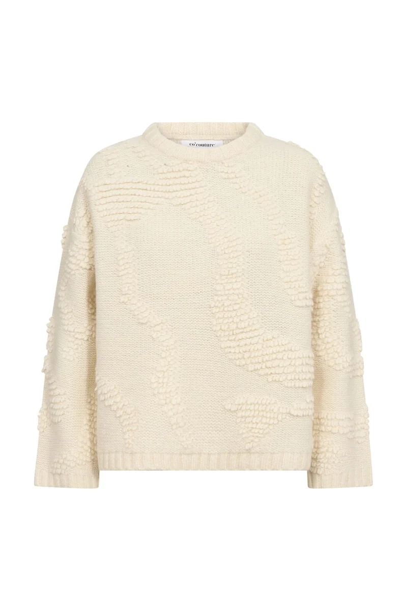 Co´Couture - Fabiacc O-Neck Knit 500335 - 10002 - Off-White