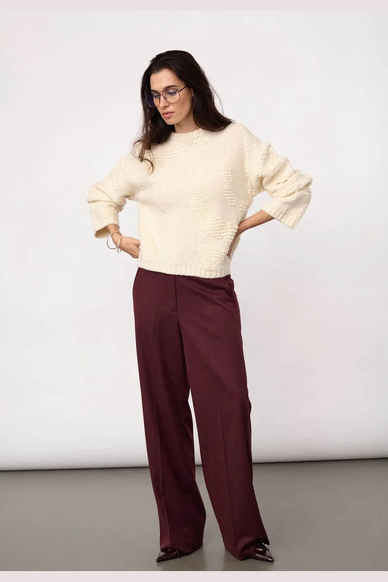 Co´Couture - Fabiacc O-Neck Knit 500335 - 10002 - Off-White