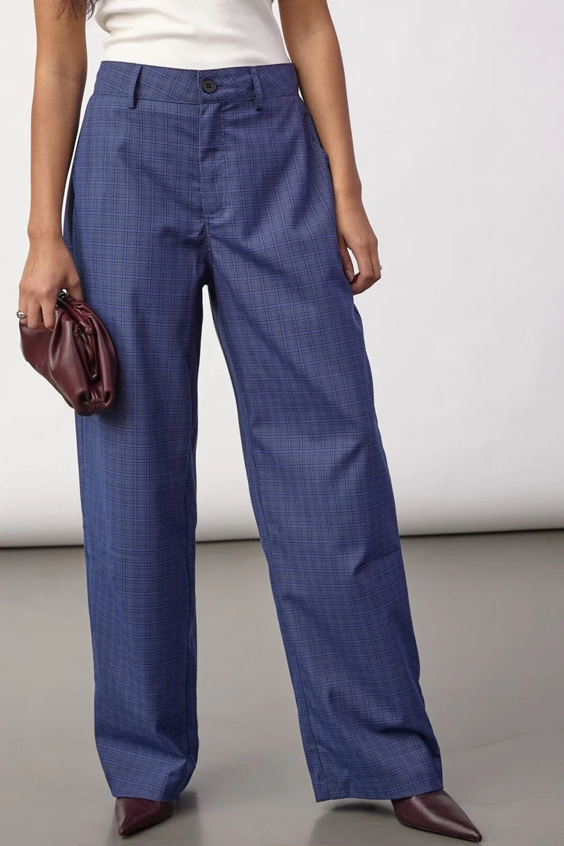 Co´Couture - Daxtercc Check Pant 500317 - 40002 - New Blue